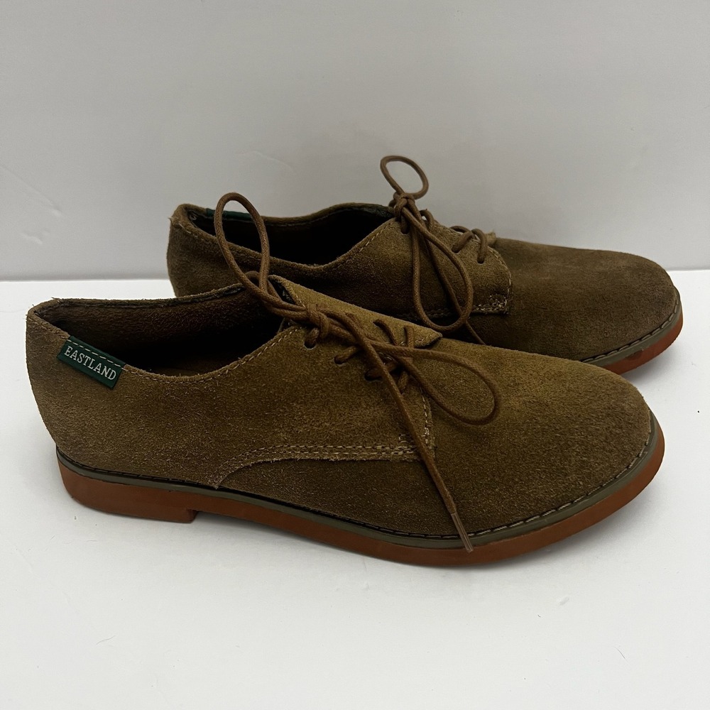 Eastland Bucksport Womens Brown Suede Leather Lace Up Oxford Shoes Size 6M